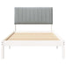 Cadru de pat cu headboard Alb 100 x 200 cm Lemn de pin masiv - WALTI WALTI