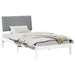 Cadru de pat cu headboard Alb 100 x 200 cm Lemn de pin masiv - WALTI WALTI