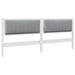 Tăblie tapițată cu headboard Alb 200 cm Lemn de pin masiv - WALTI WALTI