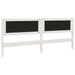 Tăblie tapițată cu headboard Alb 200 cm Lemn de pin masiv - WALTI WALTI
