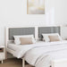 Tăblie tapițată cu headboard Alb 180 cm Lemn de pin masiv - WALTI WALTI