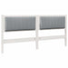 Tăblie tapițată cu headboard Alb 180 cm Lemn de pin masiv - WALTI WALTI