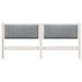 Tăblie tapițată cu headboard Alb 180 cm Lemn de pin masiv - WALTI WALTI