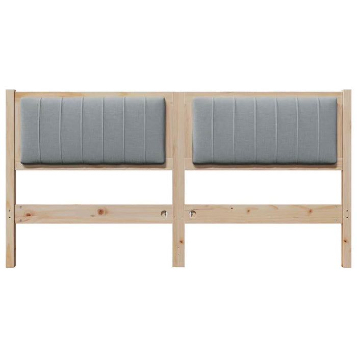 Tăblie tapițată cu headboard Maro 160 cm Lemn de pin masiv - WALTI WALTI