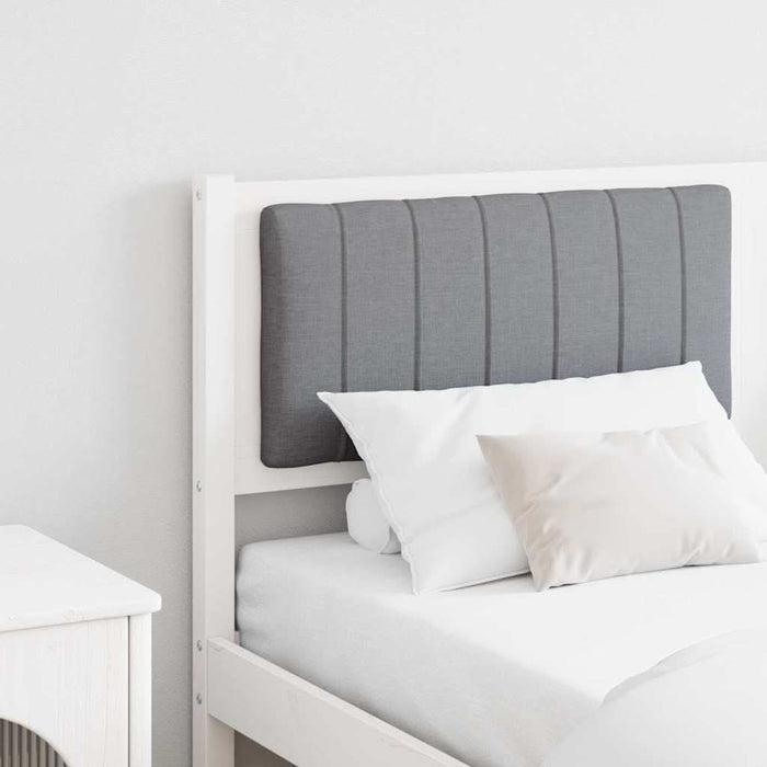 Tăblie tapițată cu headboard Alb 160 cm Lemn de pin masiv - WALTI WALTI