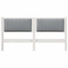 Tăblie tapițată cu headboard Alb 160 cm Lemn de pin masiv - WALTI WALTI