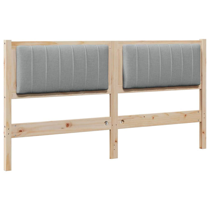 Tăblie tapițată cu headboard Maro 150 cm Lemn de pin masiv - WALTI WALTI