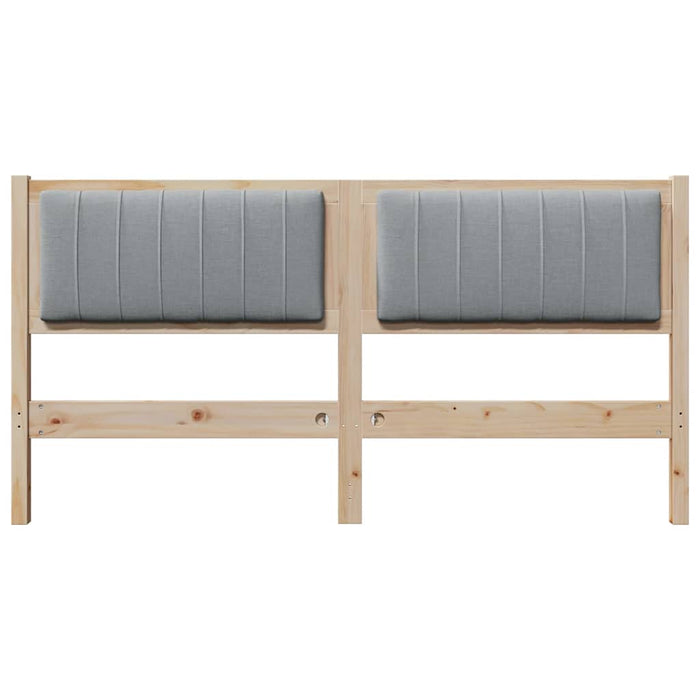 Tăblie tapițată cu headboard Maro 150 cm Lemn de pin masiv - WALTI WALTI