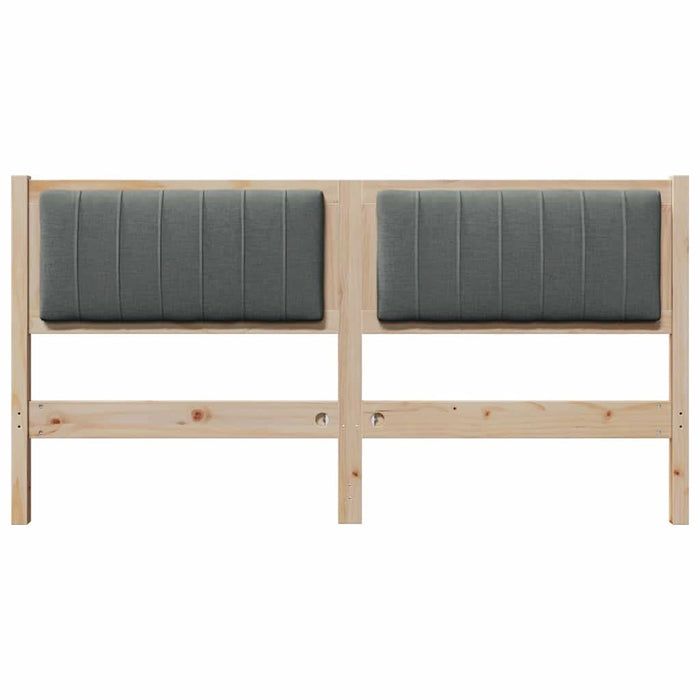 Tăblie tapițată cu headboard Maro 150 cm Lemn de pin masiv - WALTI WALTI