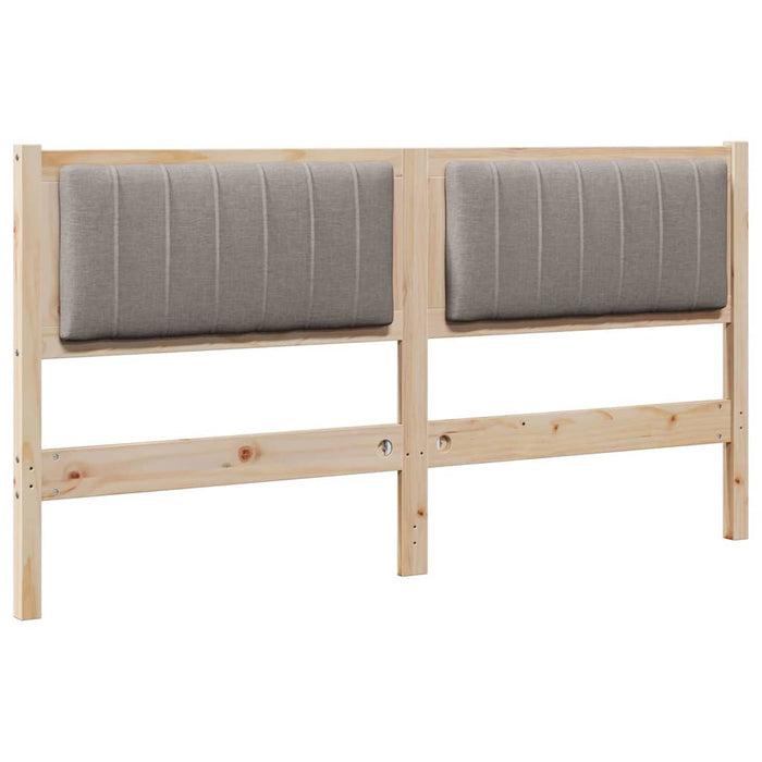 Tăblie tapițată cu headboard Maro 150 cm Lemn de pin masiv - WALTI WALTI