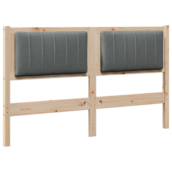 Tăblie tapițată cu headboard Maro 140 cm Lemn de pin masiv - WALTI WALTI