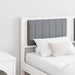 Tăblie tapițată cu headboard Alb 140 cm Lemn de pin masiv - WALTI WALTI