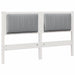 Tăblie tapițată cu headboard Alb 140 cm Lemn de pin masiv - WALTI WALTI