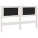 Tăblie tapițată cu headboard Alb 140 cm Lemn de pin masiv - WALTI WALTI