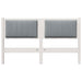 Tăblie tapițată cu headboard Alb 140 cm Lemn de pin masiv - WALTI WALTI