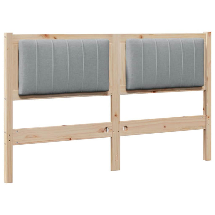 Tăblie tapițată cu headboard Maro 135 cm Lemn de pin masiv - WALTI WALTI