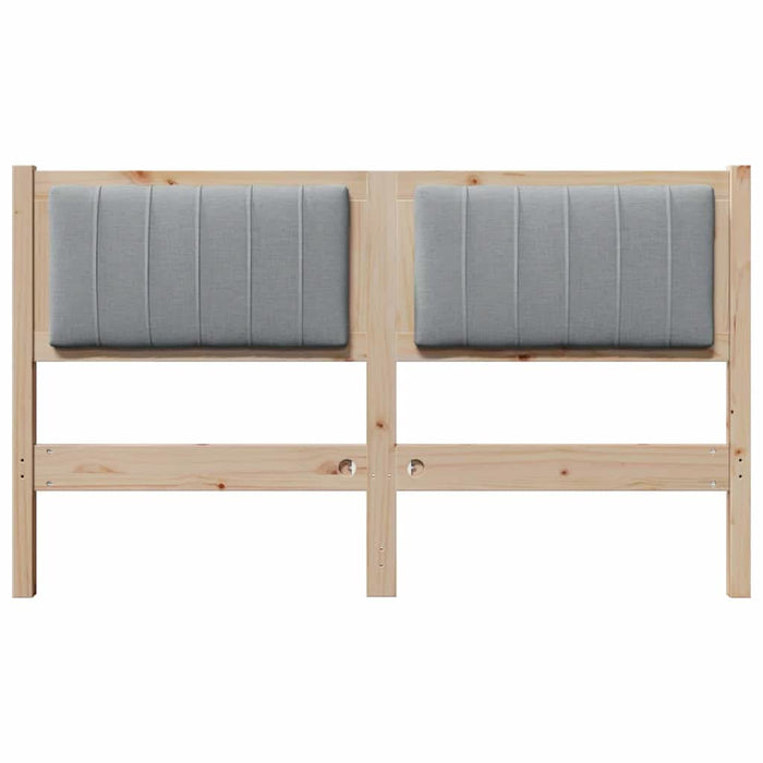 Tăblie tapițată cu headboard Maro 135 cm Lemn de pin masiv - WALTI WALTI