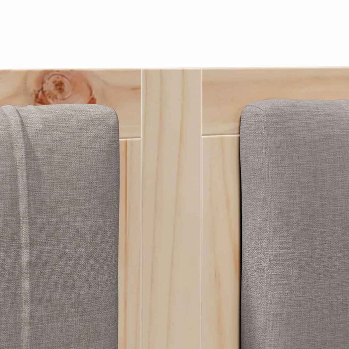 Tăblie tapițată cu headboard Maro 135 cm Lemn de pin masiv - WALTI WALTI
