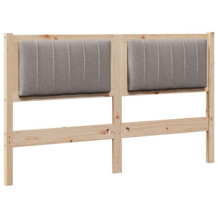 Tăblie tapițată cu headboard Maro 135 cm Lemn de pin masiv - WALTI WALTI