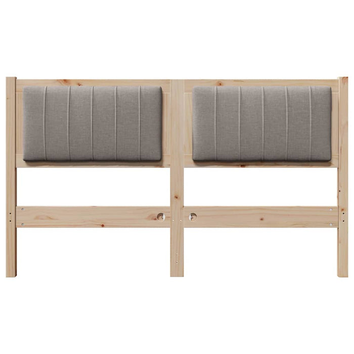 Tăblie tapițată cu headboard Maro 135 cm Lemn de pin masiv - WALTI WALTI