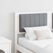 Tăblie tapițată cu headboard Alb 135 cm Lemn de pin masiv - WALTI WALTI