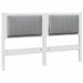 Tăblie tapițată cu headboard Alb 135 cm Lemn de pin masiv - WALTI WALTI