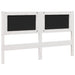 Tăblie tapițată cu headboard Alb 135 cm Lemn de pin masiv - WALTI WALTI