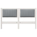 Tăblie tapițată cu headboard Alb 135 cm Lemn de pin masiv - WALTI WALTI