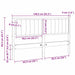 Tăblie tapițată cu headboard Alb 135 cm Lemn de pin masiv - WALTI WALTI