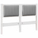 Tăblie tapițată cu headboard Alb 120 cm Lemn de pin masiv - WALTI WALTI