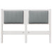 Tăblie tapițată cu headboard Alb 120 cm Lemn de pin masiv - WALTI WALTI
