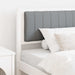 Tăblie tapițată cu headboard Alb 100 cm Lemn de pin masiv - WALTI WALTI
