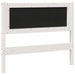 Tăblie tapițată cu headboard Alb 100 cm Lemn de pin masiv - WALTI WALTI