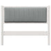 Tăblie tapițată cu headboard Alb 100 cm Lemn de pin masiv - WALTI WALTI
