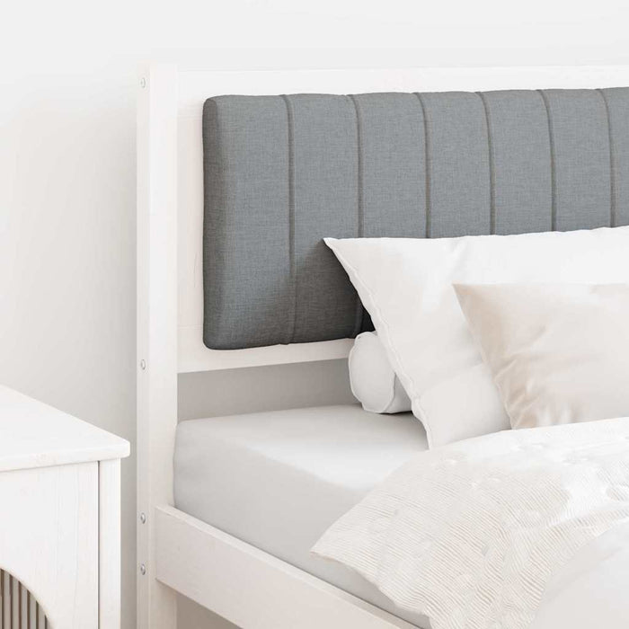 Tăblie tapițată cu headboard Alb 90 cm Lemn de pin masiv - WALTI WALTI