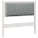 Tăblie tapițată cu headboard Alb 90 cm Lemn de pin masiv - WALTI WALTI