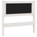 Tăblie tapițată cu headboard Alb 90 cm Lemn de pin masiv - WALTI WALTI