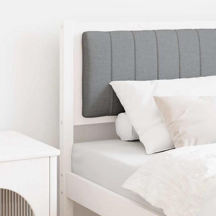 Tăblie tapițată cu headboard Alb 75 cm Lemn de pin masiv - WALTI WALTI
