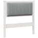 Tăblie tapițată cu headboard Alb 75 cm Lemn de pin masiv - WALTI WALTI