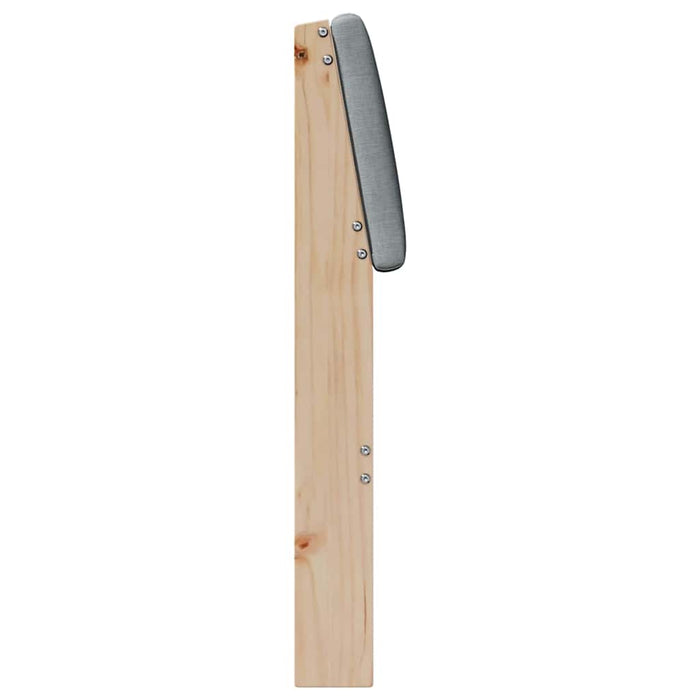Tăblie tapițată Gri deschis 80 cm Lemn de pin masiv - WALTI WALTI