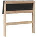Tăblie tapițată Gri închis 80 cm Lemn de pin masiv - WALTI WALTI