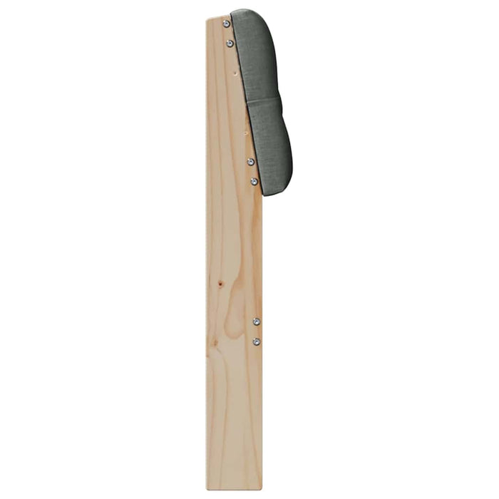 Tăblie tapițată Gri închis 135 cm Lemn de pin masiv - WALTI WALTI