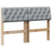 Tăblie tapițată Gri deschis 120 cm Lemn de pin masiv - WALTI WALTI