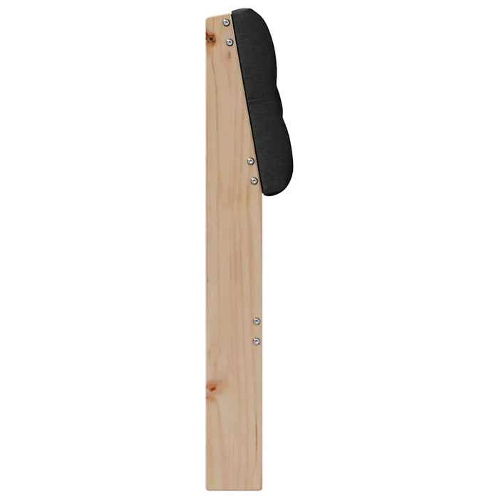 Tăblie tapițată Negru 90 cm Lemn de pin masiv - WALTI WALTI