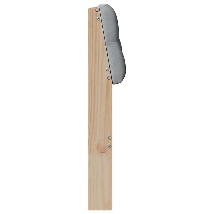 Tăblie tapițată Gri deschis 80 cm Lemn de pin masiv - WALTI WALTI
