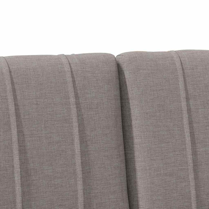 Tăblie tapițată Gri taupe 135 cm Lemn de pin masiv - WALTI WALTI