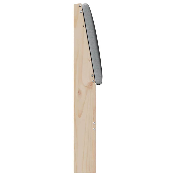 Tăblie tapițată Gri deschis 150 cm Lemn de pin masiv - WALTI WALTI