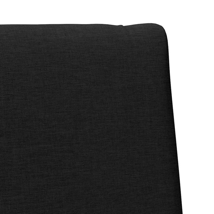 Tăblie tapițată Negru 80 cm Lemn de pin masiv - WALTI WALTI