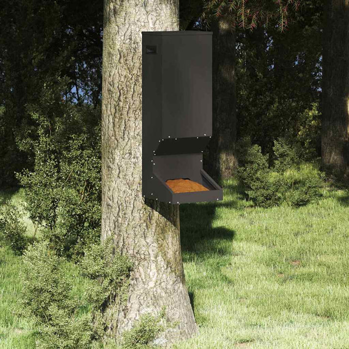 Feeder pentru cerbi Negru 28 x 30 x 80 cm Oțel Laminat la Rece - WALTI WALTI