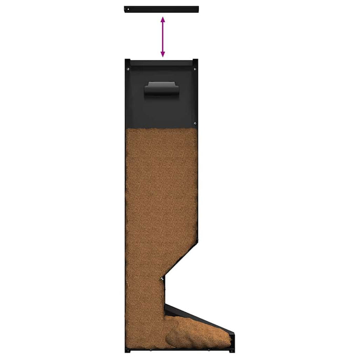 Feeder pentru cerbi Negru 28 x 30 x 80 cm Oțel Laminat la Rece - WALTI WALTI